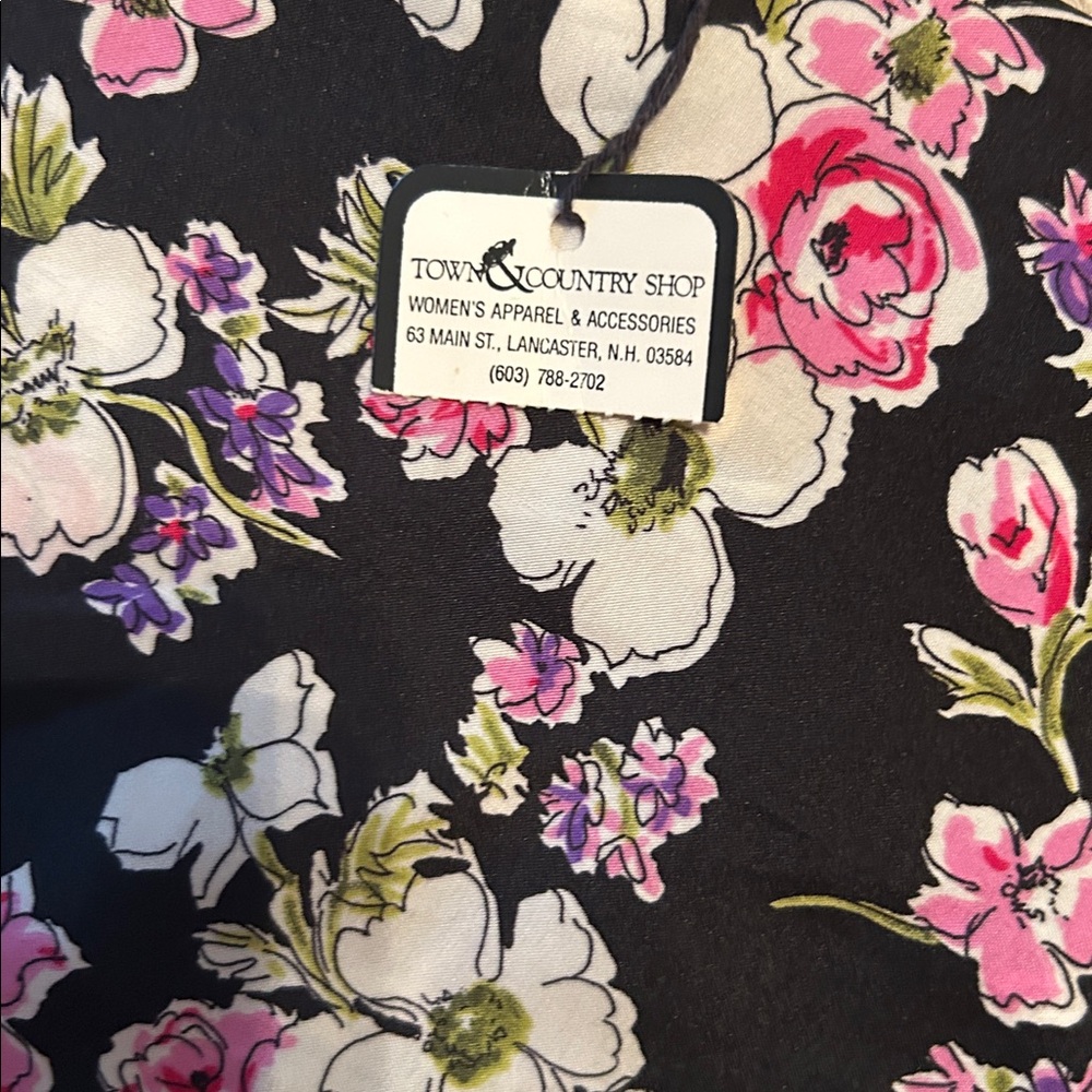 Judy Bond Floral Button-Front Blouse w/ Shoulder Pads Size 18, Made in USA NEW - Picture 6 of 7